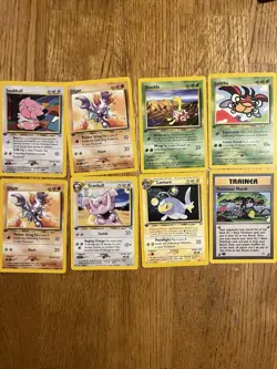 Pokemon TCG First Edition Neo Genesis Regular Cards Lot Of 8 - Image 1