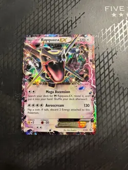 Pokemon TCG Rayquaza EX XY69 Black Star Promo Card (Shiny) Holo Lightly Played - Image 1