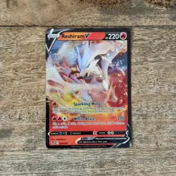 Reshiram V Holo 24/195 NM Silver Tempest 2022 Pokemon Card TCG - Image 1