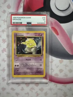 Drowzee 1999 Pokemon Base Set Unlimited #49/102 WOTC Card PSA 3 - Image 1