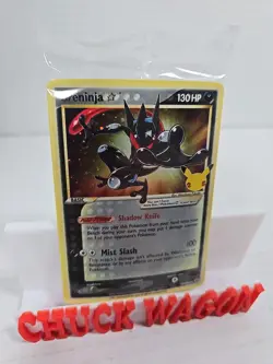 Pokemon TCG Greninja Gold Star SWSH144 Celebrations Black Star Promo Card Sealed - Image 2