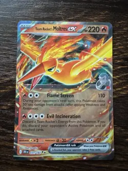 Team Rockets Moltres EX 31/182 Sv10: Destined Rivals Holo Card NM Condition - Image 1