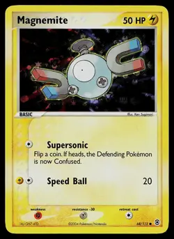 Pokemon Card - Magnemite FireRed & LeafGreen 68/112 Reverse Holo - Image 1