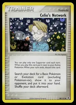 Pokemon Card - Celio's Network FireRed & LeafGreen 88/112 Reverse Holo - Image 1