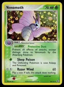 Pokemon Card - Venomoth FireRed & LeafGreen 49/112 Reverse Holo - Image 1