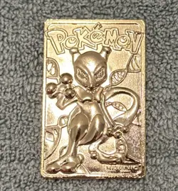 Genetic Pokemon Evolution Mewtwo 23K Gold Card in case "1999" - COA - Image 1