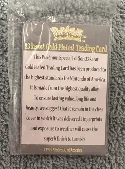 Genetic Pokemon Evolution Mewtwo 23K Gold Card in case "1999" - COA - Image 4