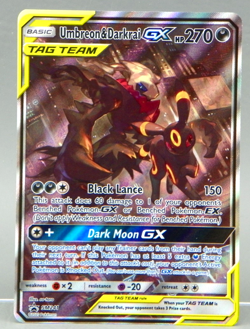 Pokemon TCG 2020 Umbreon & Darkrai GX SM241 Fulll Art Card - Image 1