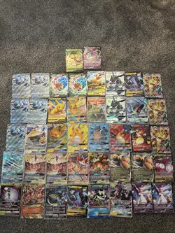 Pokemon Jumbo Card Lot 42 Cards Total Charizard Blastoise Tag Teams Victini Pika - Image 2