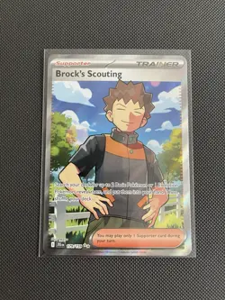 Pokemon TCG Brock's Scouting 179/159 Journey Together Ultra Rare Holo Card - Image 1
