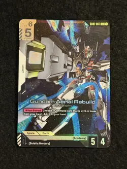 Gundam Card Game Newtype Rising Gundam Aerial Rebuild GD01-067 LR - Image 1