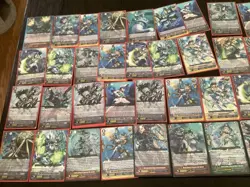 Cardfight Vanguard Card Lot Of 65 Cards With Sleeves. - Image 1