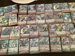 Cardfight Vanguard Card Lot Of 65 Cards With Sleeves. - Image 2