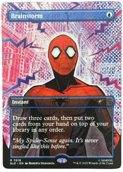 Brainstorm Non-Foil Borderless Marvel's Spider-Man Secret Lair MTG NM - Image 1