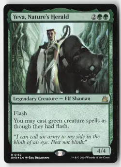 MTG - Yeva, Nature's Herald FOIL R Ravnica Remastered 162 LP-NM - Image 1