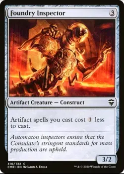 X 1 Foundry Inspector NM CMR 310 MTG Magic Gathering - Image 1