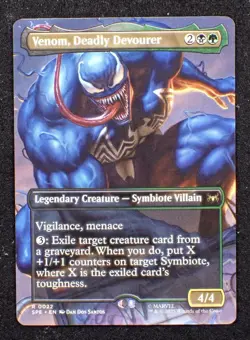 Venom, Deadly Devourer (Borderless) #22 (NM) Spider-Man SPE Magic MTG - Image 1