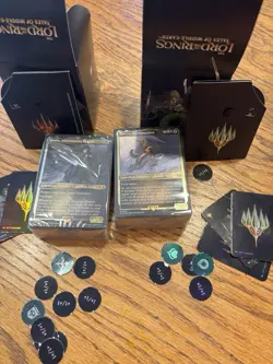 Set Of 2 Unopened/Unplayed/Still In Plastic Lord Of The Rings Commander Decks - Image 1
