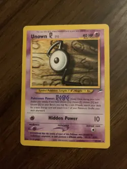 Pokemon TCG Unown (G) 27/105 Neo Destiny Unlimited Non-Holo Rare Vintage LP - Image 1