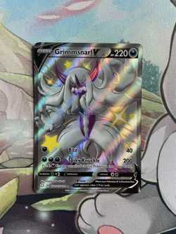 Pokemon Shining Fates Grimmsnarl V SV116/SV122 Full Art Shiny Holo Rare Card - Image 1
