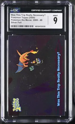 MINT 9 GEM 10 SILVER WAS THIS TRIP REALLY NECESSARY 49 TOPPS MOVIE POKEMON 2000 - Image 2
