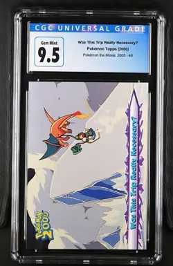 MINT 9 GEM 10 SILVER WAS THIS TRIP REALLY NECESSARY 49 TOPPS MOVIE POKEMON 2000 - Image 4