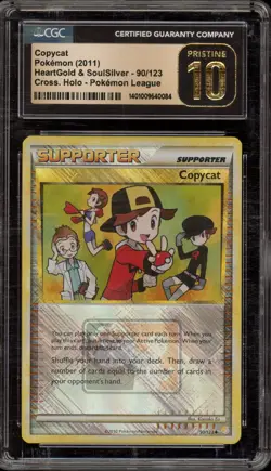 Pokemon Copycat HeartGold/SoulSilver League Promo #90 SCRATCHED CGC 10 Pristine - Image 1