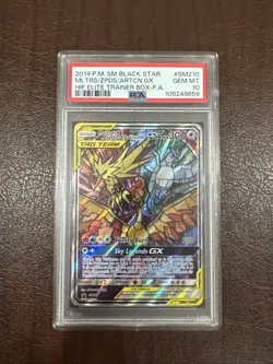Pokemon Moltres Zapdos Articuno GX SM210 Hidden Fates Promo PSA 10 - Image 1