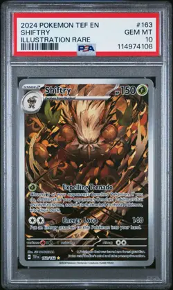 Pokemon PSA 10 Shiftry 163/162 Illustration Rare Temporal Forces - Image 1