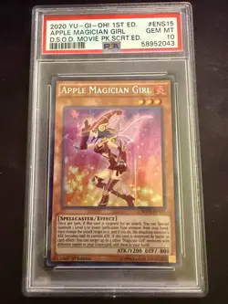 Yu-Gi-Oh! PSA 10 Apple Magician Girl MVP1-ENS15 Secret Rare 1st Edition Gem Mint - Image 1