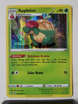 HOLO Appletun 023/192 NM / M - RARE Rebel Clash Pokemon Card $2 Flat Shipping - Image 1