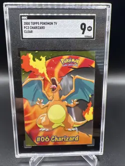 Topps 2000 Pokemon #PC3 Charizard TV Animation Clear Card SGC9 - Image 1