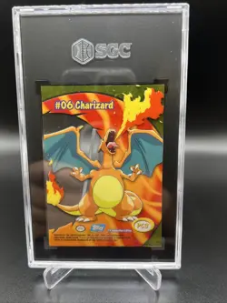 Topps 2000 Pokemon #PC3 Charizard TV Animation Clear Card SGC9 - Image 3