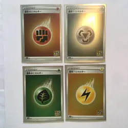 Pokemon 25th Anniversary Card Lot Japanese Holo Energy W/ Celebration Sleeves - Image 1