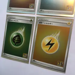 Pokemon 25th Anniversary Card Lot Japanese Holo Energy W/ Celebration Sleeves - Image 3