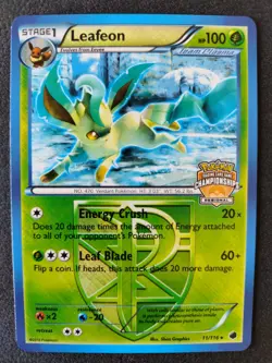Pokemon Leafeon Regional Championships Promo Crosshatch Holo 11/116 NM Card - Image 1