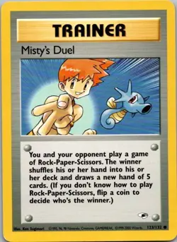 Pokemon Card Misty's Duel 123/132 Gym Heroes - Lightly Played - Image 1