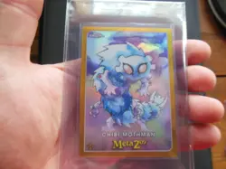 MetaZoo Topps Chrome Chibi Mothman 37/50 Gold Refractor Card - Image 1