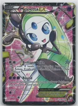 Pokemon Card Meloetta EX (Full Art) Ultra Rare Legendary Treasures: Radiant Coll - Image 1