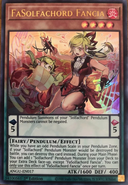 FaSolfachord Fancia ANGU-EN017 ULTRA RARE HOLO 1st EDITION YuGiOh TCG Card - Image 1