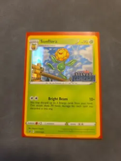 Sunflora SWSH269, STAFF Prerelease, Misaligned, Silver Tempest, Pokemon TCG Card - Image 1