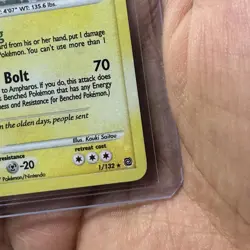 Pokemon Ampharos LV.52 Holographic Rare 1/132 Secret Wonders 2007 DP TCG Card - Image 4