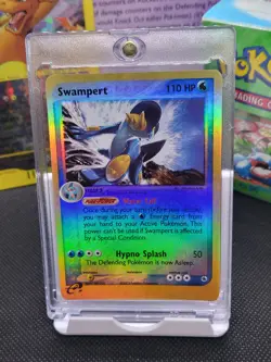 Swampert 13/109 R-Holo Rare💦 Ex Ruby & Sapphire Pokemon Card NM/LP +FREE Mew #8 - Image 1