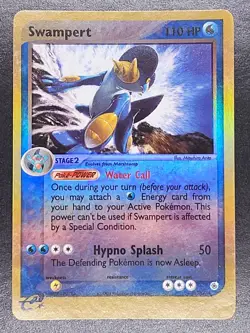 Swampert 13/109 R-Holo Rare💦 Ex Ruby & Sapphire Pokemon Card NM/LP +FREE Mew #8 - Image 2