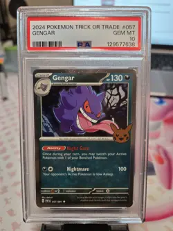 PSA 10 Gengar 057/091 2024 Trick Or Trade Pokemon Card - Image 1