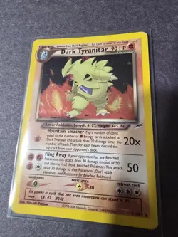 Pokemon Dark Tyranitar Neo Destiny Holo Rare Card 11/105 2000 Vintage WOTC - Image 1