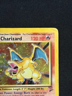 Charizard 4/130 Base Set 2 Holo Rare Damaged Pokemon Card - Image 3