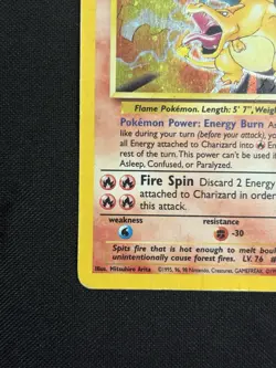 Charizard 4/130 Base Set 2 Holo Rare Damaged Pokemon Card - Image 5