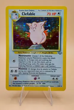 Clefable Holo Rare Jungle 1/64 Pokemon Card - WOTC 1999 - Image 1