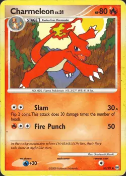 Charmeleon 35/99 Uncommon Arceus Pokemon Card LP - Image 1